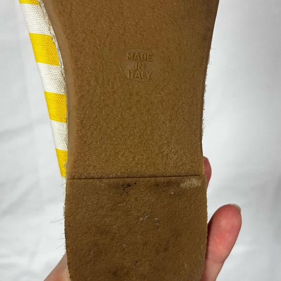 Le Silla Women's Canvas Bejeweled Yellow Striped Espadrille‎ Flats- Size 6.5 - Picture 9 of 9